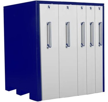 Dulap metalic cu 5 sertare verticale latime 3x200mm si 2x300mm 1690x1100x2115 gri inchis/gri inchis