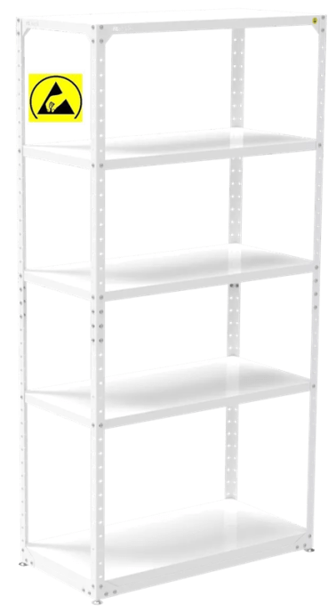 Raft depozitare ESD reglabil 1000x500x2000mm metal gri