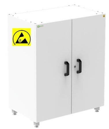 Dulap ESD cu 3 rafturi negru 800x500x1000mm