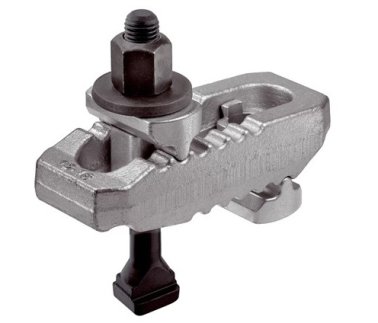 Bridă, cu dantură, cu partea opusă reglabilă, cu șurub canal T | d1=25 mm / Mărimea nominală fantă=22 mm / d2=M20 / l4=250 mm | 23185.0123