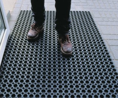 Covoras de stergere din cauciuc natural negru 750x1000 mm