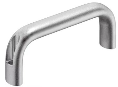 Maner tip U montaj frontal EH 24300.0113 din aluminiu lucios