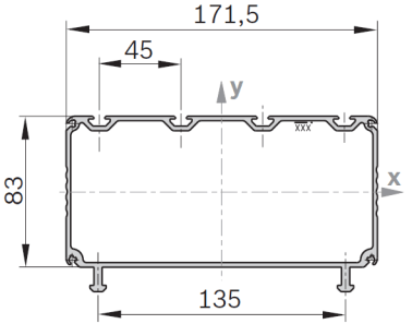 Profil aluminiu jgheab 180x90 sistem Vario BOSCH REXROTH 3000