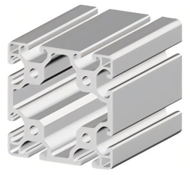 Profil aluminiu compatibil ITEM 80x80L Sistem 40 LIGHT Canal 8