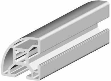 Profil aluminiu rotund industrial 30x30x90° Canal 8