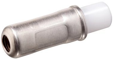 Stift de presiune neted cu guler si bolt aplatizat din POM alb d1=10 mm EH 22080.0150