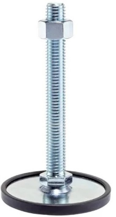 Picior de sustinere cu tija filetata din otel zincat protectie alunecare M10 d1=40 mm EH 22593.0325