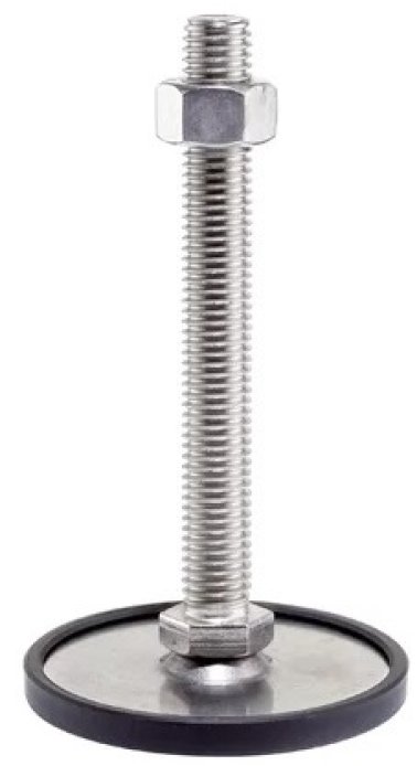 Picior de sustinere cu tija filetata din INOX cu protectie alunecare M10 d1=40 mm EH 22593.1830