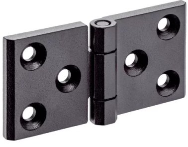 Balamale INOX negre cu ambele aripi prelungite cu gauri de montaj b1=120 mm EH 25162.0105