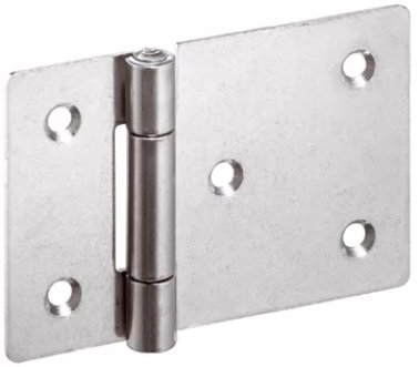 Balamale cu o aripa prelungita cu gauri pentru surub inecat din tabla INOX b1=90 mm EH 25165.0280