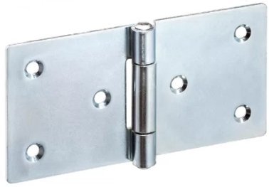 Balamale cu ambele aripi prelungite din tabla zincata cu gauri pentru surub inecat b1=100 mm EH 25165.20005