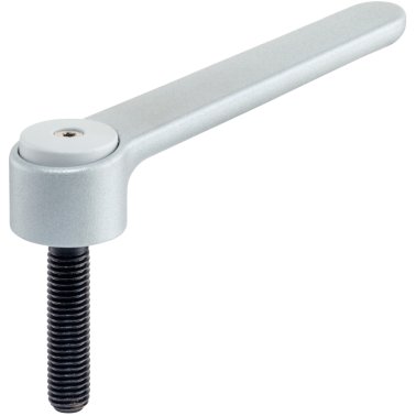 Manete de fixare ajustabile drepte , cu şurub | d1=32 mm / d2=M12 / l1=63 mm / argintiu | 24441.0910