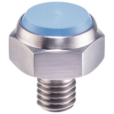 Știfturi, cu suprafața de contact din plastic/cu filet exterior, inserții din plastic, suprafață plană | h=10 mm / d1=M8 | 22691.0021