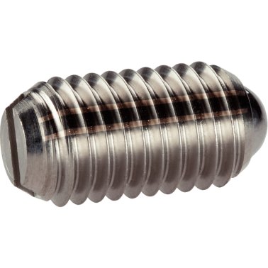 Şuruburi de presiune, cu bilă şi fantă/oțel inoxidabil, forța arcului mărită | d1=M4 | 22050.0604