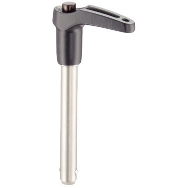 Ştifturi opritoare cu bilă, autoblocant, cu mâner L | d1=16 mm / l1=30 mm / Oțel inoxidabil 1.4542, călit prin precipitare | 22350.0171