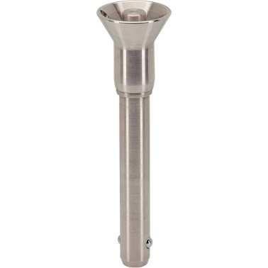 Ştifturi opritoare cu bilă, autoblocant, cu mâner de siguranţă | d1=6 mm / l1=80 mm / Oțel inoxidabil 1.4305 | 22340.1021