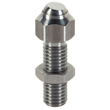 Opritoare oscilante, ajustabile/cu bilă teşită, suprafaţă plană | s=17 mm / d1=M12 / oțel inoxidabil | 22740.0117