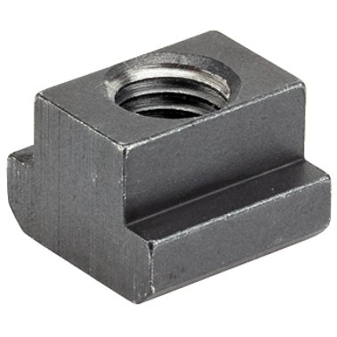 Piuliță pentru canal T, DIN 508 | Mărimea nominală fantă=18 mm / d=M10 / Oţel tratat termic, cu revenire, calitatea 10, brunat | 23010.0186