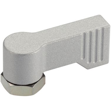 Mâner rotativ, tip fluture, unisens/cu filet interior | d1=17 mm / l1=40 mm / argintiu | 24101.0231