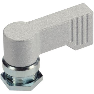 Mâner rotativ, tip fluture, unisens/cu filet exterior | d1=17 mm / l1=40 mm / argintiu | 24101.0261