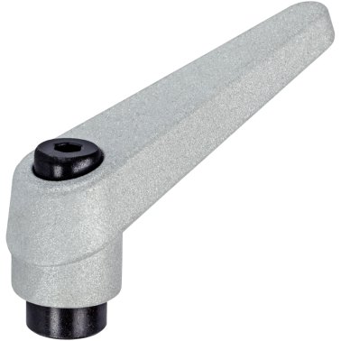 Manetă de fixare ajustabilă, cu filet interior | d1=14 mm / d2=M6 / argintiu | 24400.0123