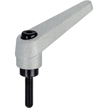 Manetă de fixare ajustabilă, cu şurub | d1=14 mm / d2=M5 / l1=32 mm / argintiu | 24400.0083