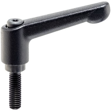 Manetă de fixare ajustabilă, cu şurub | d1=13 mm / d2=M4 / l1=20 mm / negru | 24400.0020