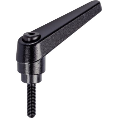Manetă de fixare ajustabilă, cu şurub | d1=14 mm / d2=M5 / l1=40 mm / negru | 24400.0089