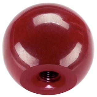 Maner sferic, DIN 319/cu filet din material presat, forma C | d1=16 mm / roşu | 24560.0516