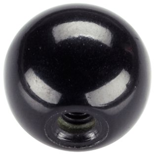 Maner sferic, DIN 319/cu filet din material presat, forma C | d1=32 mm / negru | 24560.0032