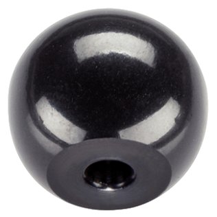 Maner sferic, DIN 319/cu orificiu conic, forma M | d1=16 mm / negru | 24560.0216