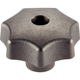 Mânere tip stea, DIN 6336 fontă/cu filet, cu gaură de trecere, forma D | d1=32 mm | 24650.0332