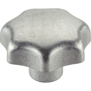 Mânere tip stea, DIN 6336 metal neferos/suprafață neprelucrată, forma A | d1=80 mm / nepolizat | 24660.0080