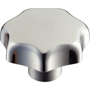 Mânere tip stea, DIN 6336 metal neferos/cu gaură înfundată filetată, forma E | d1=50 mm / polizat | 24660.0850