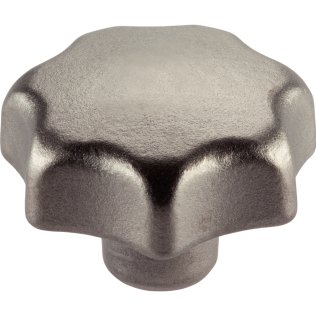 Mânere tip stea, DIN 6336 Oţel inoxidabil turnat/cu gaură înfundată filetată, forma E | d1=50 mm | 24661.0450