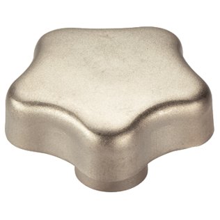 Mânere tip stea, oțel inoxidabil/cu gaură înfundată filetată | d1=40 mm / d2=M8 | 24690.0440