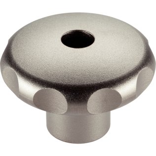 Mânere tip stea, oţel inoxidabil, material plin/cu filet interior, găurit | d1=60 mm / d3=M12 | 24690.0664