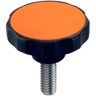 Şuruburi pt. mâner stea, plastic | d1=50 mm / d2=M8 / l=23 mm / portocaliu | 24750.0362