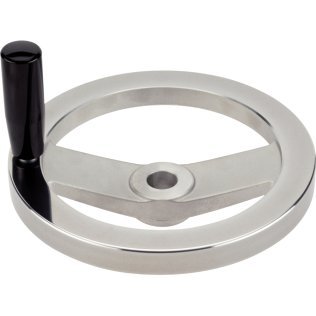 Roţi de mână cu spiţe, metal uşor/fără canal, cu mâner cilindric EH 24530. | d1=125 mm / d2=14 mm | 24610.0211