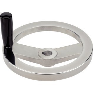Roţi de mână cu spiţe, metal uşor/cu nut, cu mâner cilindric EH 24530. | d1=125 mm / d2=14 mm | 24610.0311