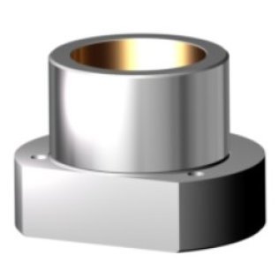 Bucsa de ghidare cu flansa otel/bronz cu lubrifiant solid, ISO9448-4, DIN9831 | d1=19 mm