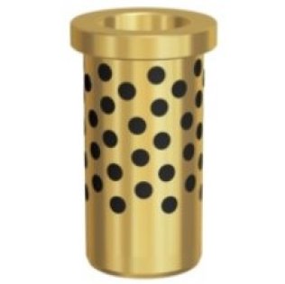 Bucsa de ghidare cu flansa din bronz cu lubrifiant solid | d1=12 mm