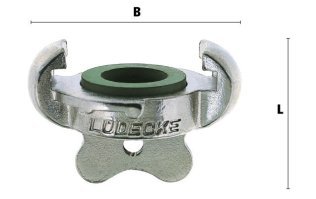 Capac cuplaj cu gheare DIN 3489 din INOX 1.4401 L=42 mm