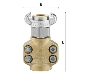 Cupla de siguranta cu gheare MODY DIN 3238 cu clema pentru furtun de aburi DIN 14 423 L=120 mm