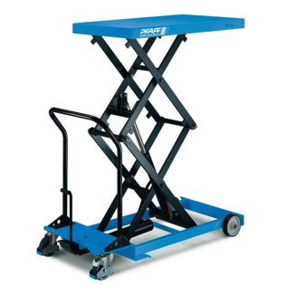 Carucior cu masa de ridicare cu pompa manuala PFAFF HF-DM Portanta 500 kg