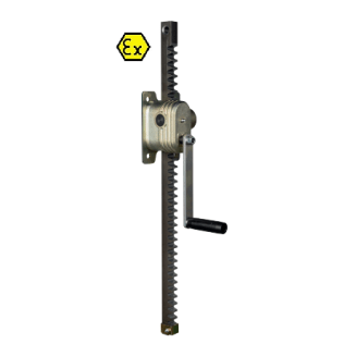 Cric manual cu cremaliera cu prindere pe perete ATEX 1000 kg