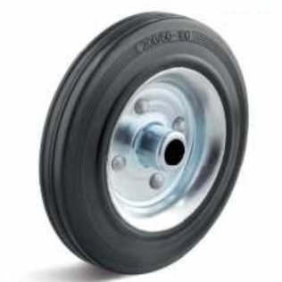 Roata cu cauciuc negru rigid portanta WLL=120 kg, D=140 mm