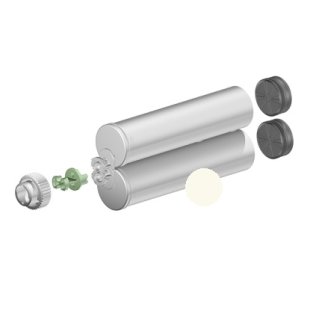 Cartus 2K dozare adeziv bicomponent sistem F din PA 395 ml 1:1 Natural