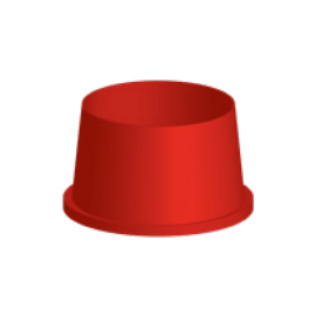 Capac de varf cartus dozare adeziv monocomponent seria SEMCO din MDPE rosu