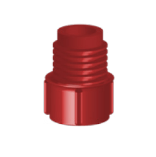 Capac de varf cartus dozare adeziv monocomponent seria SEMCO din MDPE rosu